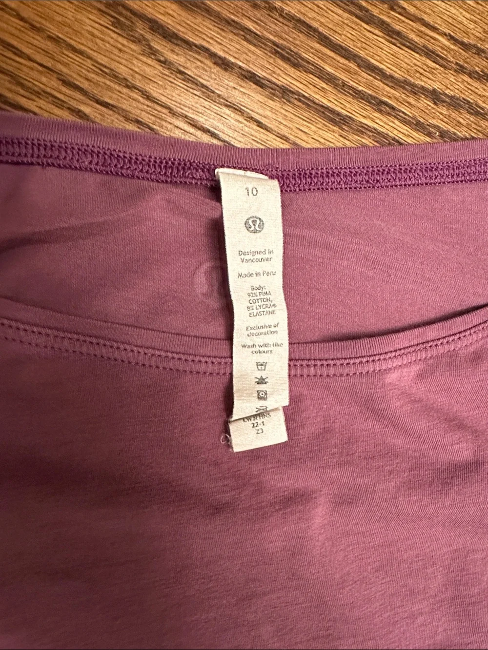 GUC lululemon athletica Back in Action Tee; 10